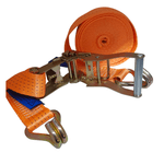 Conjunto Cinta Catraca de Cargas 5.000kg Laranja para Amarração Caminhão Carreta