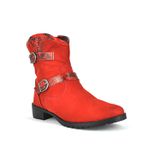 Bota Feminina Nobuck Vermelho