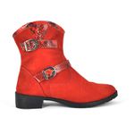 Bota Feminina Nobuck Vermelho