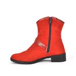 Bota Feminina Nobuck Vermelho