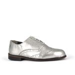 Oxford Feminino Couro Prata