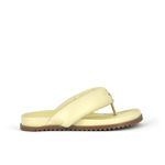 Chinelo Puffer Couro Creme