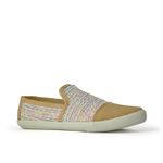Tênis Slip On Feminino Nobuck e Tweed