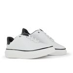 Tênis Masculino Couro Branco e Preto