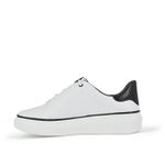 Tênis Masculino Couro Branco e Preto