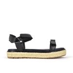 Sandália Flatform Couro Preto