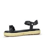 Sandália Flatform Couro Preto