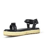 Sandália Flatform Couro Preto