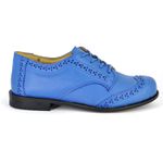 Sapato Oxford Feminino Couro Azul