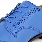 Sapato Oxford Feminino Couro Azul