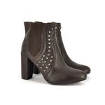 Bota Couro Café Detalhes Spikes