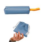 Kit Mochila Escolar Infantil Feminina Bolsas Estojo Azul Claro