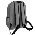 Mochila de Costas Escolar Casual Com Chaveiro Mini Bag Cinza