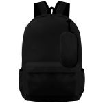 Mochila de Costas Escolar Casual Com Chaveiro Mini Bag Preto