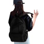 Mochila de Costas Escolar Casual Com Chaveiro Mini Bag Preto