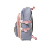 Mochila Média Estilo Infantil Juvenil Moderna Colorida Cinza