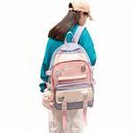 Mochila Média Estilo Infantil Juvenil Moderna Colorida Cinza