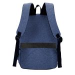 Mochila Média Moderna Com Cabo USB Entradas de Carregar Celular e Notebook Azul