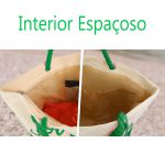  Bolsa Grande Sacola Reforçada de Ombro Verão Mar Moda Praia Resistente Verde