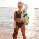  Bolsa Grande Sacola Reforçada de Ombro Verão Mar Moda Praia Resistente Verde