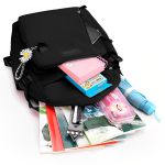 Mochila Escolar Resistente Semi Impermeável Moderna Alta Qualidade Premium Preta