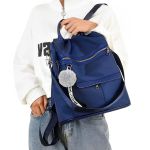 Bolsa Feminina Alça Transversal Compacta Casual Anti Furto Azul