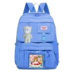 Mochila Escolar Juvenil Feminina Espaçosa Reforçada Média Azul