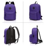 Mochila Escolar Viagem Juvenil Espaçosa Resistente Leve Pequena Roxo