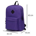 Mochila Escolar Viagem Juvenil Espaçosa Resistente Leve Pequena Roxo