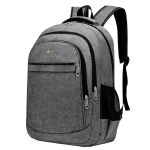 Mochila Média Executiva Casual Discreta Compartimento Para Notebook Cinza