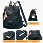 Mochila Bolsa Feminina Anti Furto Alça Transversal Casual Preto