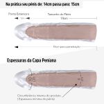 Capa Peniana de 14cm Para 15cm Com Glande Avantajada SI (1067-ST305) - Translúcido