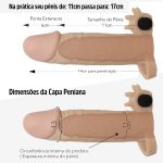 Capa Peniana de11cm Para 17cm Com Vibro VP (CA031-1230) - Bege
