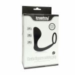 *Plug Com Curva Anel e Estimulador de Próstata SI (1263) - Preto