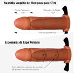 *PROMO - Capa Peniana 17cm Com Cinta (17529) - Bege