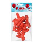 Balões do Amor Formato Coração 10un (16372-ST836). - Vermelho