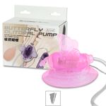 *Massageador Vaginal Com Sucção E Vibro Butterfly Clitoral SI (5325) - Rosa
