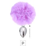 Plug de Metal P Com PomPom SI (5501) - Lilás