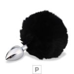 Plug de Metal P Com PomPom SI (5501) - Preto