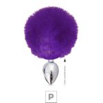 Plug de Metal P Com PomPom SI (5501) - Roxo