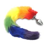 Plug de Metal Com Rabo De Raposa SI (6182) - Colorida