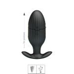 Plug de Silicone Com Vibro Via App Jefferson (6236) - Preto