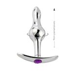 Plug De Metal Escalonado SI (7451) - Pedra Roxa