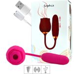 Vibrador Com Estimulador Formato Rosa Sophie SI - (7633) - Pink