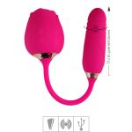 Vibrador Com Estimulador Formato Rosa Sophie SI - (7633) - Pink