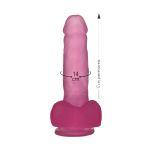 Prótese 17x14cm Com Ventosa e Escroto SI (7667) - Rosa
