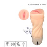 *Masturbador Vagina Recarregável em Cyber Hurricane Cup SI (7802) - Bege