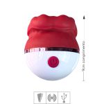Vibrador Recarregável Formato de Boca Big Mouth SI (7842) - Vermelho