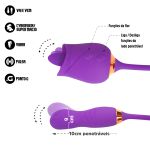 Estimulador Recarregável Formato de Rosa Flowery SI- (7867) - Roxo