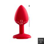 Plug Silicone G Base Formato de Rosa SI (7910) - Vermelho